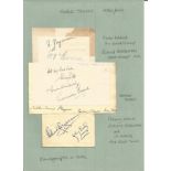 Victor Barna, Johnny Leach and 6 other table tennis signatures from the 1930's/40's. All