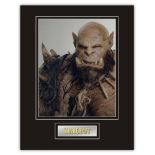 Stunning Display! Warcraft Robert Kazinsky hand signed professionally mounted display. This