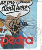 Barry Sheene signed carrier bag. All autographs come with a Certificate of Authenticity. We
