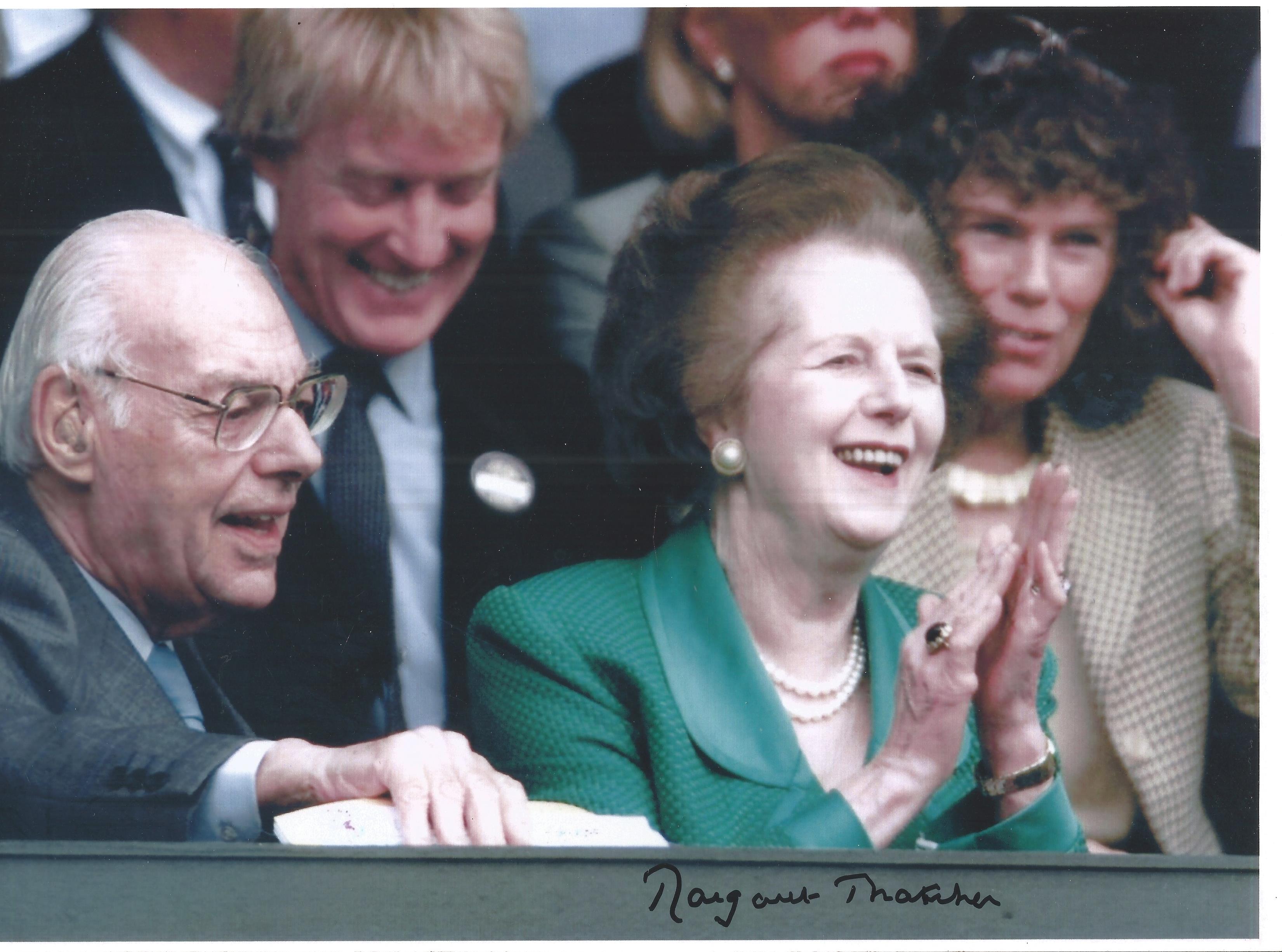 Margaret Thatcher signed 12x8 colour photo. All autographs come with a Certificate of