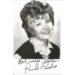 Prunella Scales signed 6x4 black and white photo. Dedicated. All autographs come with a