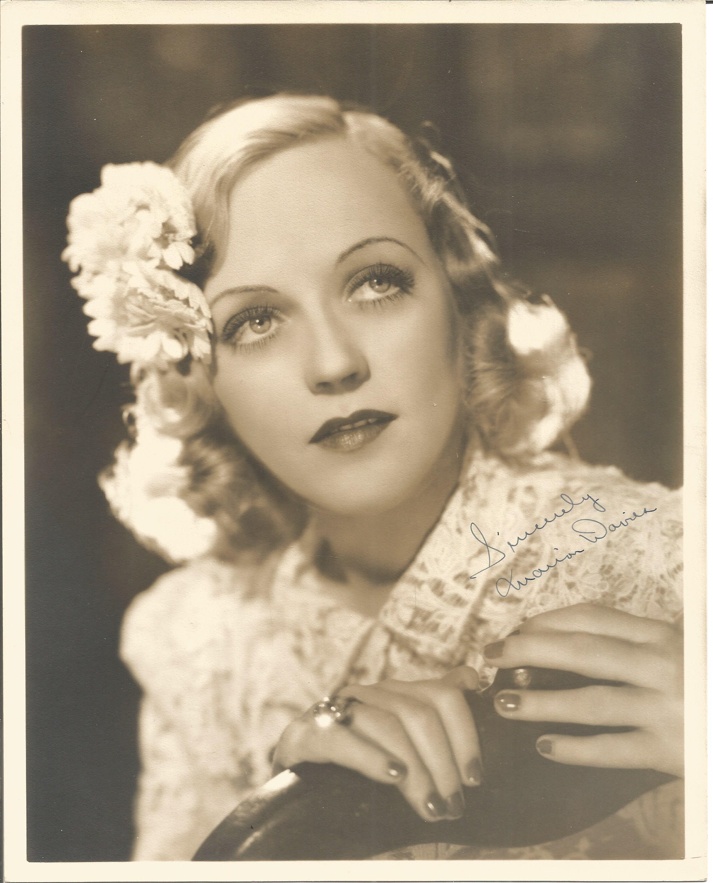 Marion Davies signed vintage 10x8 photo. American actress. All autographs come with a Certificate of