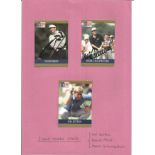David Frost, Mark Calcavecchia and Hal Sutton signed individual proset trading cards. All autographs