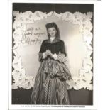 Myrna Loy signed 10 x 8 inch b/w vintage photo. Condition 6/10. All autographs come with a