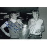 JIMMY RIMMER 1982, football autographed 12 x 8 photo, a superb image depicting Rimmer and fellow