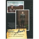 Rochus Misch signed 6x4 colour photo. All autographs come with a Certificate of Authenticity. We