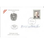 Kurt Josef Waldheim signed 1992 Austrian FDC dedicated to him. He was an Austrian politician and