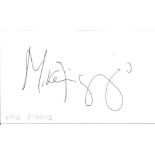Mike Figgis signed 5x3 white card. British film director and scriptwriter. All autographs come