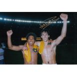 MARK HATELEY 1984, football autographed 12 x 8 photo, a superb image depicting Hateley and fellow