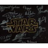 Star Wars. 8x10 photo signed by THIRTEEN actors who have appeared in a Star Wars movie, to include
