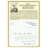 Captain William Shepherd Morrison, 1st Viscount Dunrossil GCMG, KStJ, MC, PC, QC signed typed letter