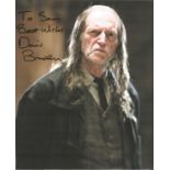 David Bradley signed 10x8 colour photo from Harry Potter. Dedicated. All autographs come with a