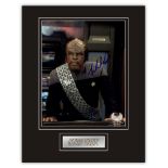 Stunning Display! Star Trek Michael Dorn hand signed professionally mounted display. This