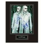 Stunning Display! The Matrix Neil & Adrian Rayment hand signed professionally mounted display.