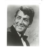 Dean Martin signed 10x8 black and white photo. Dedicated. All autographs come with a Certificate