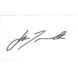 John Travolta signed 5x3 white card. American actor. All autographs come with a Certificate of