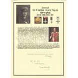 General Sir Charles Henry Pepys Harington GCB CBE DSO MC signed handwritten letter regarding a