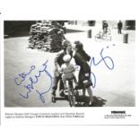 Roberto Benigni and Nicoletta Braschi signed 10x8 black and white movie still from Life is