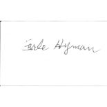 Earle Hyman signed 5x3 white card. British actor. All autographs come with a Certificate of