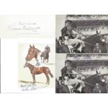 Horse racing collection. 12 items. Mainly 6x4 photos. Among the names are Willie Carson, Stan