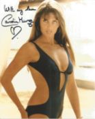 Caroline Munro signed 10x8 colour photo in swimsuit. All autographs come with a Certificate of