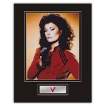 Stunning Display! V Jane Badler hand signed professionally mounted display. This beautiful display