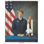 Space Astronaut Eileen Collins signed NASA colour photo. All autographs come with a Certificate of