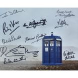 Doctor Who 8x10 photo signed by TEN actors who have appeared in various episodes of this long