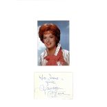 Maureen O Hara signature piece mounted below colour photo. Approx overall size 16x12. All autographs
