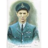 Battle of Britain. 8x12 inch print signed by 234 & 603 Squadron Battle of Britain pilot Officer