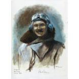 Battle of Britain. 8x12 inch print signed by 501 Squadron Battle of Britain pilot Sgt/Pilot Paul