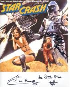 Starcrash, 8x10 photo from the sci-fi movie Starcrash signed by Caroline Munro and Judd Hamilton.