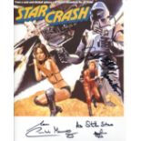 Starcrash, 8x10 photo from the sci-fi movie Starcrash signed by Caroline Munro and Judd Hamilton.