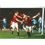 David May Man United signed 10x8 colour photo. All autographs come with a Certificate of