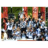 Brugge multi signed 16 x 12 colour football photo signed by Sébastien Bruzzese, Sinan Bolat, Jens