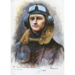 Battle of Britain. 8x12 inch print signed by 242 Squadron Battle of Britain pilot Officer Jocelyn