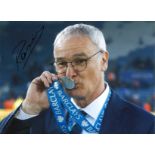 Claudio Ranieri Leicester City Signed 16 x 12 inch football photo. All autographs come with a