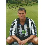 Football Rob Lee 6x4 signed colour photo pictured during his time with Newcastle United. All