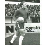 Football Ron Chopper Harris 10x8 signed black and white photo pictured leading Chelsea out. All