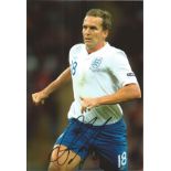 Football Kevin Davies 12x8 signed colour photo pictured in action for England. All autographs come