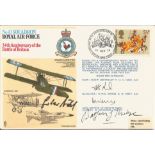 Great War ace Lord Balfour of Inchrye signed cover. No43 Squadron Royal Air Force 34th Anniversary