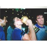 Marco Tardelli Italy Signed 12 x 8 inch football photo. All autographs come with a Certificate of