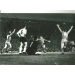 Ian St John and Geoff Strong Liverpool Signed 12 x 8 inch football photo. All autographs come with a