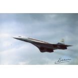 Concorde Test Pilot. 8x12 photo signed by Air France Concorde test pilot Gilbert Defer who was one