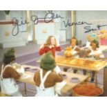 Willy Wonka 8x10 movie scene photo signed by actress Julie Dawn Cole who played Veruca Salt. All