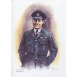 Battle of Britain. 8x12 inch print signed by Battle of Britain pilot Wing Commander Peter Ayerst