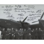 WW2 Lancaster RAF veterans, 8x10 photo signed by THIRTEEN veterans of the RAF Bomber Command