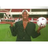 Ian Wright Arsenal Signed 12 x 8 inch football photo. All autographs come with a Certificate of