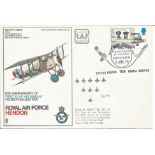 Royal Air Force Hendon 50th Anniversary of First RAF Air Display Hendon 3rd July 1920 unsigned