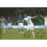 Andros Townsend England Signed 12 x 8 inch football photo. All autographs come with a Certificate of